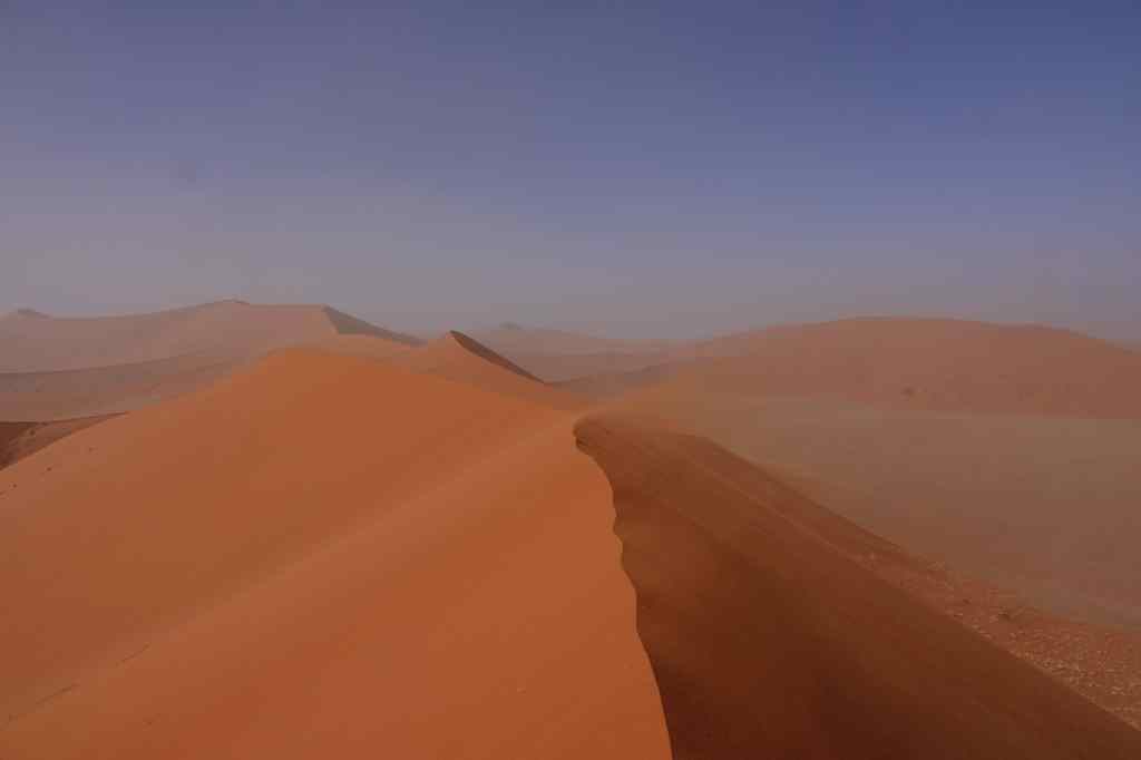 view from top of Dune 45 Sossusvlei