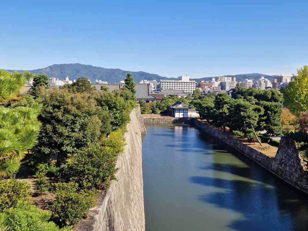 view of Kyoto from castle
